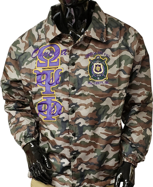 Buffalo Dallas Omega Psi Phi Camo Crossing Line Jacket [Camouflage]