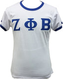 Buffalo Dallas Zeta Phi Beta Ringer T-Shirt [Short Sleeve - White]