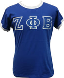 Buffalo Dallas Zeta Phi Beta Ringer T-Shirt [Short Sleeve - Blue]
