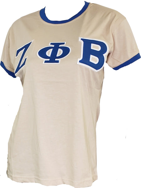 Buffalo Dallas Zeta Phi Beta Ringer T-Shirt [Short Sleeve - Khaki]