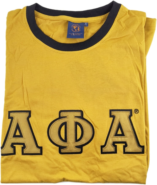 Buffalo Dallas Alpha Phi Alpha Ringer T-Shirt [Short Sleeve - Gold]