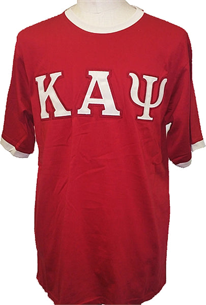 Buffalo Dallas Kappa Alpha Psi Ringer T-Shirt [Short Sleeve - Crimson Red]