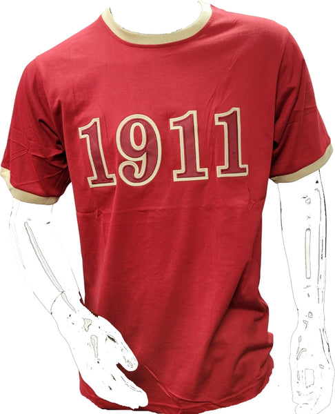 Buffalo Dallas Kappa Alpha Psi 1911 Ringer T-Shirt [Short Sleeve - Crimson Red]