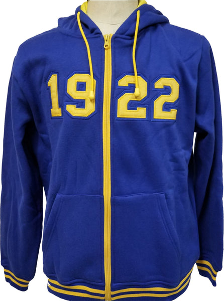 Buffalo Dallas Sigma Gamma Rho 1922 Zip Hoodie [Blue]