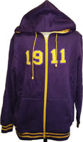 Buffalo Dallas Omega Psi Phi 1911 Zip Hoodie [Purple]