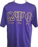 Buffalo Dallas Omega Psi Phi Embroidered T-Shirt [Short Sleeve - Purple]