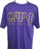Buffalo Dallas Omega Psi Phi Embroidered T-Shirt [Short Sleeve - Purple]