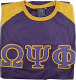Buffalo Dallas Omega Psi Phi Baseball T-Shirt [3/4 Sleeve - Purple]