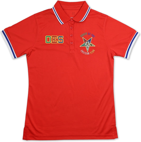 Big Boy Eastern Star Divine S2 Ladies Polo Shirt [Red]