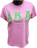 Buffalo Dallas Alpha Kappa Alpha Embroidered T-Shirt [Short Sleeve - Pink]