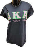 Buffalo Dallas Alpha Kappa Alpha Embroidered T-Shirt [Short Sleeve - Black]