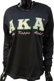 Buffalo Dallas Alpha Kappa Alpha Embroidered T-Shirt [Long Sleeve - Black]