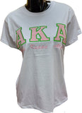 Buffalo Dallas Alpha Kappa Alpha Embroidered T-Shirt [Short Sleeve - White]
