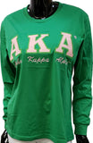 Buffalo Dallas Alpha Kappa Alpha Embroidered T-Shirt [Long Sleeve - Green]