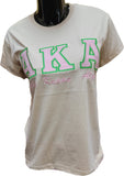 Buffalo Dallas Alpha Kappa Alpha Embroidered T-Shirt [Short Sleeve - Khaki]
