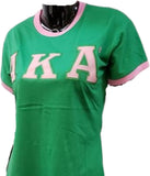 Buffalo Dallas Alpha Kappa Alpha Ringer T-Shirt [Short Sleeve - Green]