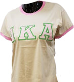 Buffalo Dallas Alpha Kappa Alpha Ringer T-Shirt [Short Sleeve - Khaki]