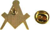 Mason 3D Symbol Lapel Pin [Gold/Black]