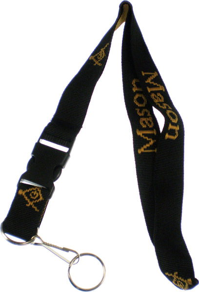 Mason Classic Woven Embroidered Lanyard [Black]