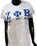 Buffalo Dallas Zeta Phi Beta Embroidered T-Shirt [Short Sleeve - White]