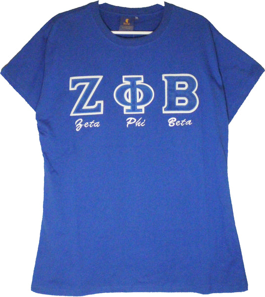 Buffalo Dallas Zeta Phi Beta Embroidered T-Shirt [Short Sleeve - Blue]
