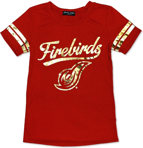 Big Boy District of Columbia Firebirds S2 Ladies Jersey Tee [Crimson Red]