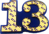 Sigma Gamma Rho Acrylic Line #13 Pin [Blue/Gold]