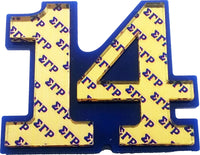 Sigma Gamma Rho Acrylic Line #14 Pin [Blue/Gold]