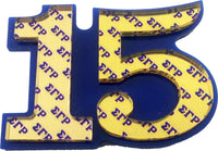 Sigma Gamma Rho Acrylic Line #15 Pin [Blue/Gold]