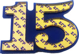 Sigma Gamma Rho Acrylic Line #15 Pin [Blue/Gold]