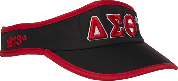 Delta Sigma Theta Featherlight Womens Visor [Black]
