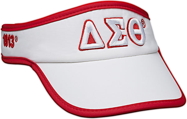 Delta Sigma Theta Featherlight Womens Visor [White]