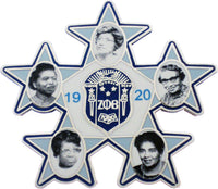 Zeta Phi Beta Stars Founders Faces Lapel Pin [Silver]