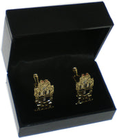 Alpha Phi Alpha Shield Drop Letter Cuff Links [Gold]