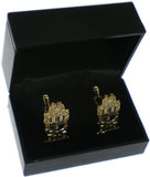 Alpha Phi Alpha Shield Drop Letter Cuff Links [Gold]