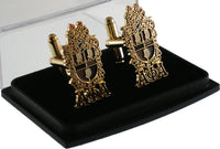 Alpha Phi Alpha Shield Drop Letter Cuff Links [Gold]