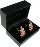 Kappa Alpha Psi Shield Drop Letter Cuff Links [Gold]