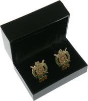 Omega Psi Phi Escutcheon Shield Drop Letter Cuff Links [Gold]