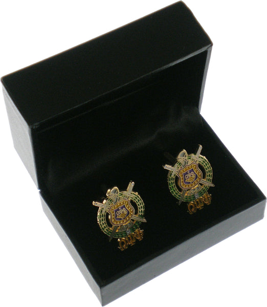 Omega Psi Phi Escutcheon Shield Drop Letter Cuff Links [Gold]