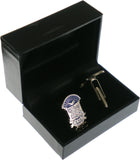 Phi Beta Sigma Shield Drop Letter Cuff Links [Silver]