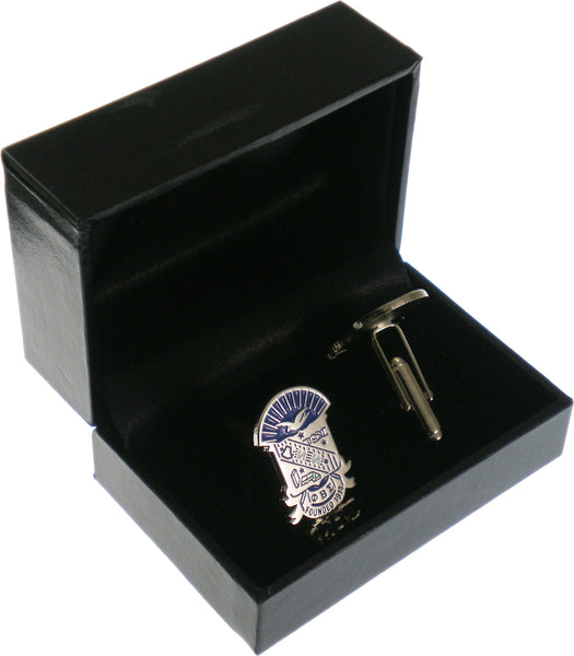 Phi Beta Sigma Shield Drop Letter Cuff Links [Silver]