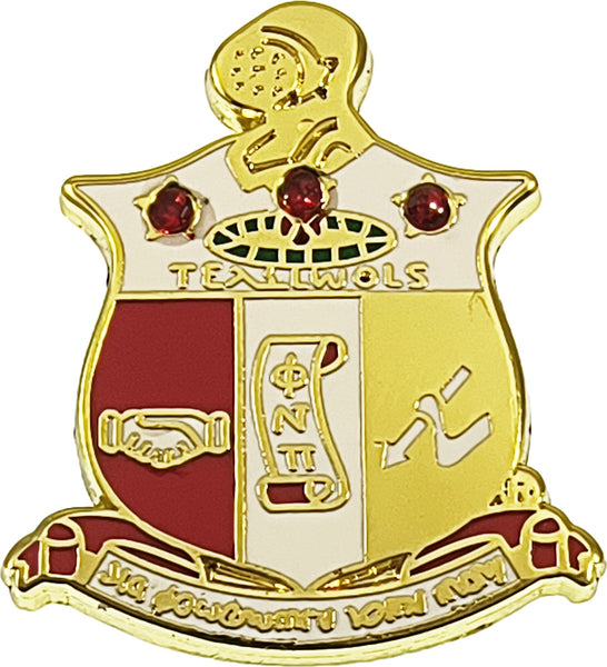 Kappa Alpha Psi Crystal Shield Lapel Pin [Gold]