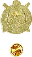 Omega Psi Phi Crystal Escutcheon Shield Lapel Pin [Gold]