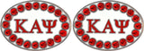 Kappa Alpha Psi Crystal Stones Oval Cuff Links [Gold]