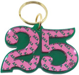 Alpha Kappa Alpha Color Mirror Line #25 Keychain [Green]