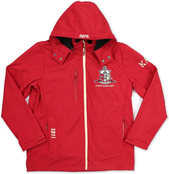 Big Boy Kappa Alpha Psi Divine 9 Heavy Duty Waterproof Mens Jacket [Crimson Red]