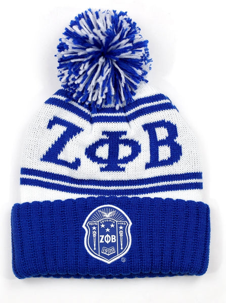 Big Boy Zeta Phi Beta Divine 9 S251 Womens Beanie With Ball [Royal Blue]