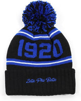 Big Boy Zeta Phi Beta Divine 9 S251 Womens Beanie With Ball [Black]