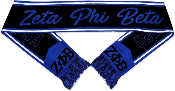 Big Boy Zeta Phi Beta Divine 9 S6 Ladies Scarf [Black]