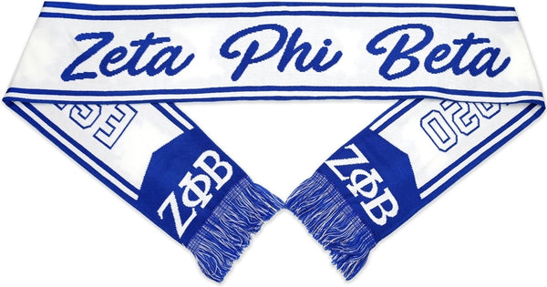 Big Boy Zeta Phi Beta Divine 9 S6 Ladies Scarf [White]
